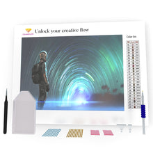 Load image into Gallery viewer, Astronaut Standing In Front Of Starry Tunnel DIY Diamond Painting