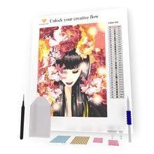 Load image into Gallery viewer, Beautiful Girl In Flowers DIY Diamond Painting