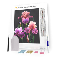 Load image into Gallery viewer, Beautiful Purple And Pink Flowers DIY Diamond Painting