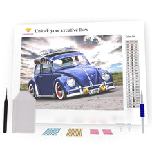 Load image into Gallery viewer, Blue Car DIY Diamond Painting