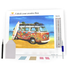Load image into Gallery viewer, Bus _Peace_ DIY Diamond Painting