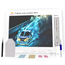 Load image into Gallery viewer, Car In The Blue Fire DIY Diamond Painting