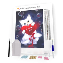 Load image into Gallery viewer, Cat With Different Eyes DIY Diamond Painting