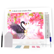 Load image into Gallery viewer, Dark And White Swans DIY Diamond Painting
