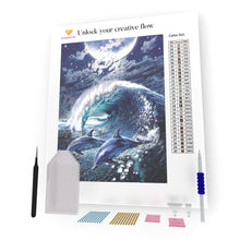 Load image into Gallery viewer, Dolphins In The Sea DIY Diamond Painting