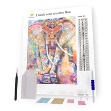 Load image into Gallery viewer, Elephant In Flowers DIY Diamond Painting