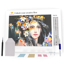 Load image into Gallery viewer, Fantasy Portrait Of Dryad With Flowers DIY Diamond Painting