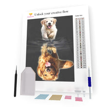 Load image into Gallery viewer, Golden Retriever Reflection DIY Diamond Painting