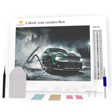 Load image into Gallery viewer, Green Tied Car DIY Diamond Painting