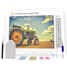 Load image into Gallery viewer, Green Truck In The Field DIY Diamond Painting