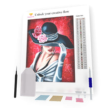 Load image into Gallery viewer, Hat Girl DIY Diamond Painting