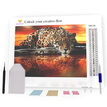 Load image into Gallery viewer, Jaguar Near The Lake DIY Diamond Painting