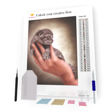 Load image into Gallery viewer, Kitten In The Hand DIY Diamond Painting