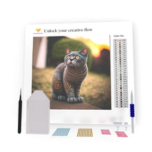 Load image into Gallery viewer, Kitten With Patterns DIY Diamond Painting