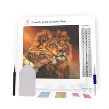 Load image into Gallery viewer, Lion And Lioness DIY Diamond Painting