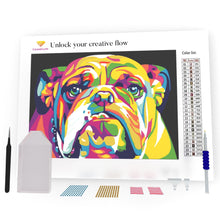 Load image into Gallery viewer, Multicolored Bulldog DIY Diamond Painting