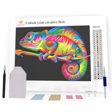 Load image into Gallery viewer, Multicolored Iguana DIY Diamond Painting