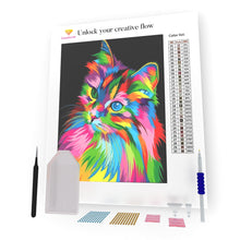 Load image into Gallery viewer, Multicolored Kitten DIY Diamond Painting