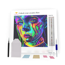 Load image into Gallery viewer, Neon Iridescent Women DIY Diamond Painting