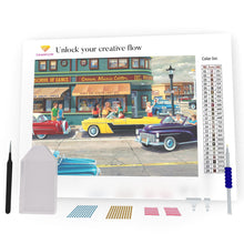 Load image into Gallery viewer, Old Cars In The Town DIY Diamond Painting