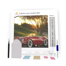 Load image into Gallery viewer, Old Red Car In The Suburb DIY Diamond Painting
