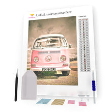 Load image into Gallery viewer, Pink Volkswagen Bus DIY Diamond Painting