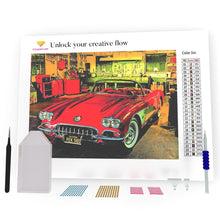 Load image into Gallery viewer, Red Car In The Garage DIY Diamond Painting