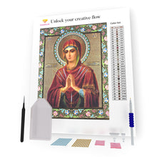 Load image into Gallery viewer, Saint Mary in Red DIY Diamond Painting