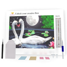 Load image into Gallery viewer, Swans At Night DIY Diamond Painting