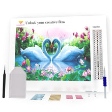 Load image into Gallery viewer, Two Swans In The Lake DIY Diamond Painting