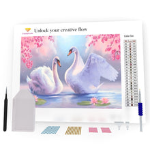 Load image into Gallery viewer, White Swans DIY Diamond Painting