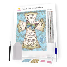 Load image into Gallery viewer, With God All Things Are Possible DIY Diamond Painting