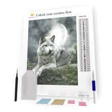 Load image into Gallery viewer, Wolf And The Moon DIY Diamond Painting