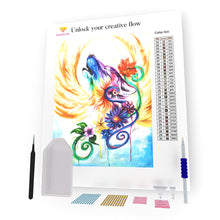 Load image into Gallery viewer, Wolf With Flowers DIY Diamond Painting