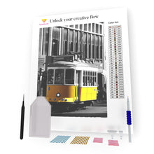 Load image into Gallery viewer, Yellow Tram DIY Diamond Painting