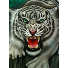 Load image into Gallery viewer, Angry White Tiger DIY Diamond Painting