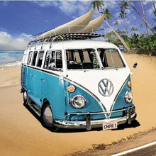 Load image into Gallery viewer, Blue Bus On The Beach DIY Diamond Painting