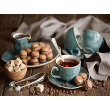 Load image into Gallery viewer, Blue Cup With Tea DIY Diamond Painting