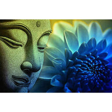 Load image into Gallery viewer, Buddha And Blue Lotus DIY Diamond Painting
