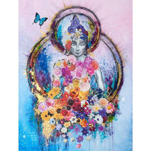 Load image into Gallery viewer, Buddha In Beautiful Flowers DIY Diamond Painting