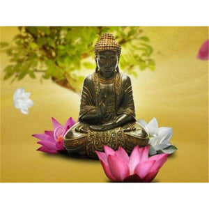 Buddha In Flowers DIY Diamond Painting