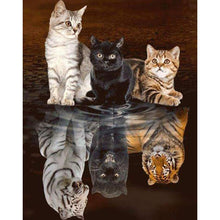 Load image into Gallery viewer, Cats Reflection DIY Diamond Painting