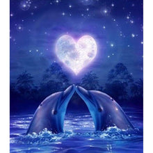 Load image into Gallery viewer, Dolphins In Love DIY Diamond Painting