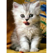 Load image into Gallery viewer, Gray Kitten DIY Diamond Painting