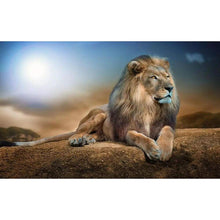 Load image into Gallery viewer, Lion Under The Moon DIY Diamond Painting