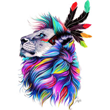 Load image into Gallery viewer, Lion With Feathers DIY Diamond Painting