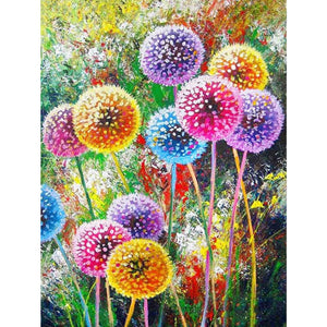 Multicolored Dandelions DIY Diamond Painting