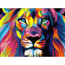 Load image into Gallery viewer, Multicolored Lion DIY Diamond Painting