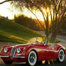 Load image into Gallery viewer, Old Red Car In The Suburb DIY Diamond Painting