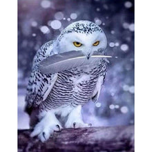Load image into Gallery viewer, Owl With A Feather DIY Diamond Painting